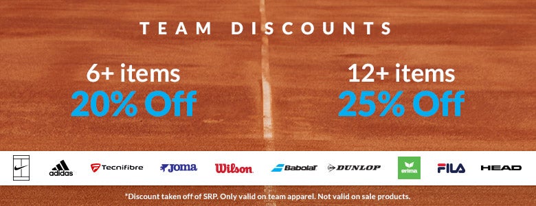 tennis warehouse team discount