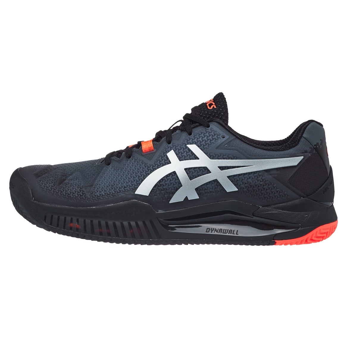 Asics Gel Resolution 8 Clay Black/Red Men's Shoes 360° View