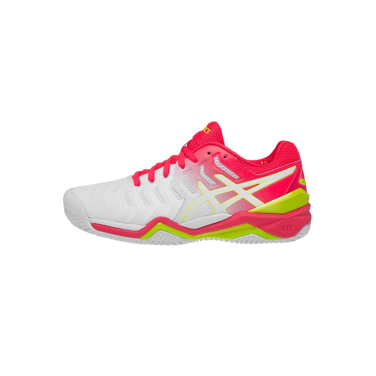 Asics Gel Resolution 7 Clay White/Pink Women's Shoes 360° View