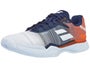 Babolat Jet Mach II Clay White/Navy/Orange Mens Shoes