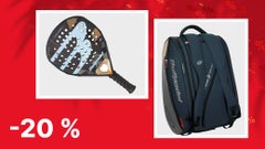 Sélection de sacs et raquettes de padel