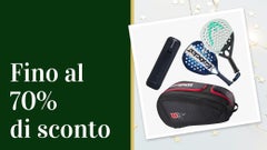 Su un'ENORME selezione di attrezzatura da padel