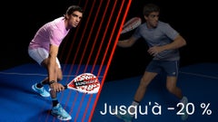 Sélection de chaussures et vêtements de padel