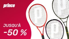 sur TOUTES les raquettes de padel Prince