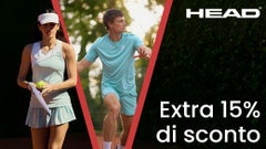 su una selezione di abbigliamento e scarpe HEAD
