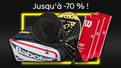 Sélection de sacs et raquettes de padel