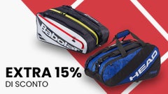 Su borse da padel selezionate
