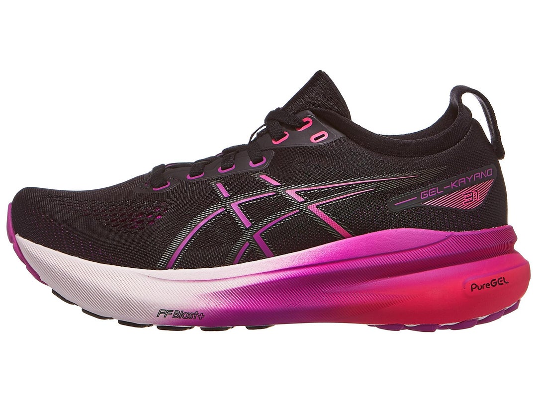 ASICS Gel Kayano 31 Women's Shoes Black/Bold Magenta | Tennis Warehouse ...