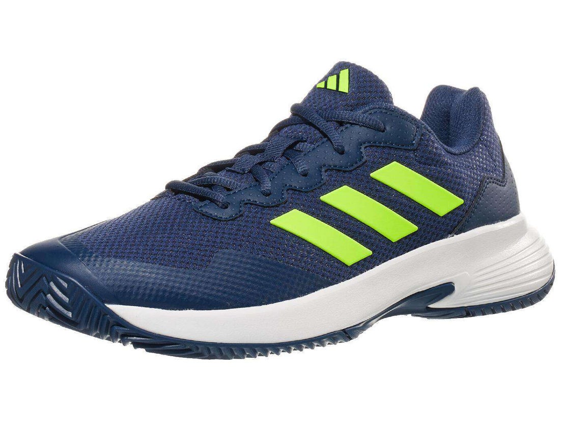 adidas GameCourt 2 AC Navy/Lucid Lemon Men's Shoes | Tennis Warehouse ...