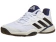 Chaussures Junior adidas Barricade K White/Dark Blue - TOUTES SURFACES