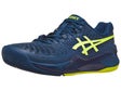 Asics Gel Resolution 9 SANDPLATZ Herrenschuh Mako/Gelb