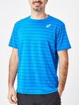T-shirt Homme Asics Court Stripe Printemps bleu