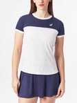 Camiseta mujer Asics Core Court - Azul Marino/Blanco