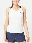 Camiseta tirantes mujer Asics Core Court - Blanco/Azul Marino