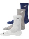 Babolat 3 Pairs Pack Men's Crew Sock Mixed EU 43-46