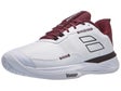 Chaussures Homme Babolat SFX Evo White/Burgundy - TERRE BATTUE
