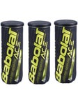 3 packs de 3 balles de padel Babolat Ace