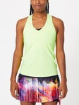 Lucky in Love Women's V-Neck Tank with Bra Yellow