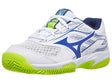 Mizuno Break Shot 5 Clay White/Blue/Yellow Junior Shoes
