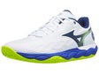 Mizuno Wave Enforce Court Clay White/Blue/Yel Men Shoes
