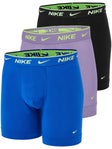 Nike Men's Cotton Stretch 3-Pack Boxer Brief - Bk/Bl/PP