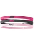 Nike Elastic 3PK Hairbands Pink