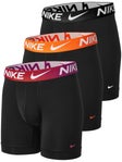 Nike Men's Essential Micro 3-Pack Boxer Brief - Bk/Red