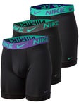 Nike Men's Essential Micro 3-Pack Boxer Brief - Bk/Gn