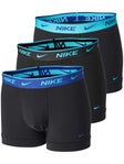 Nike Men's Cotton Stretch 3-Pack Trunk - Blue/Black
