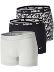 Nike Men's Cotton Stretch 3-Pack Trunk - Print/Bk/Grey