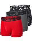 Nike Men's Essential Micro 3-Pack Trunk - Print/Rd/Bk