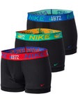 Calzoncillos hombre Nike Essential Micro (Pack de 3) - Negro/Azul/Rojo