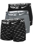 Nike Herren Microfiber Trunk 3er-Pack Print/Grau/Schwarz