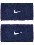 Nike Swoosh Doublewide Wristbands Navy