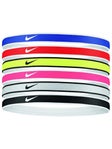 Cinta para el pelo Nike Swoosh - Pack de 6 (Tipped Red/Royal/Volt)