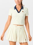 Nike Women Spring Court Crop Polo Off White L