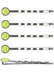 Forcine per capelli Racquet Inc Tennis Ball Green - Conf. da 5
