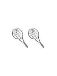 Racquet Inc Tennis Racket Earrings Silver