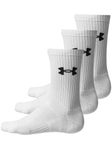Under Armour Perf Cotton 3P Crew Socks White L