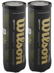 Lote de 2 tubos de 3 pelotas Wilson Premier Padel Speed