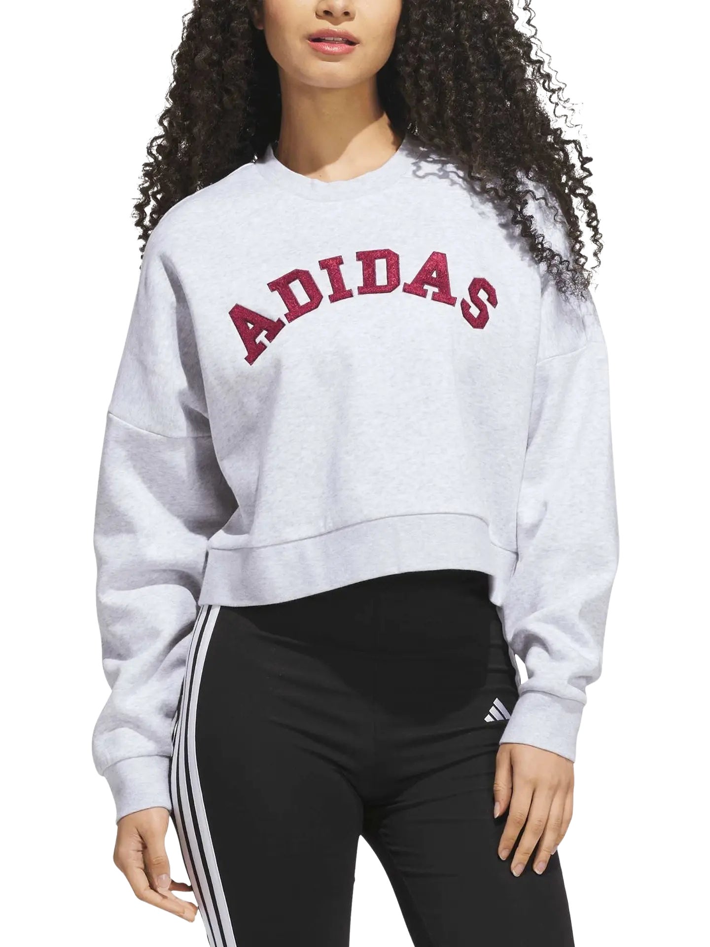 adidas Women Logo Graphic Sweatshirt Grey