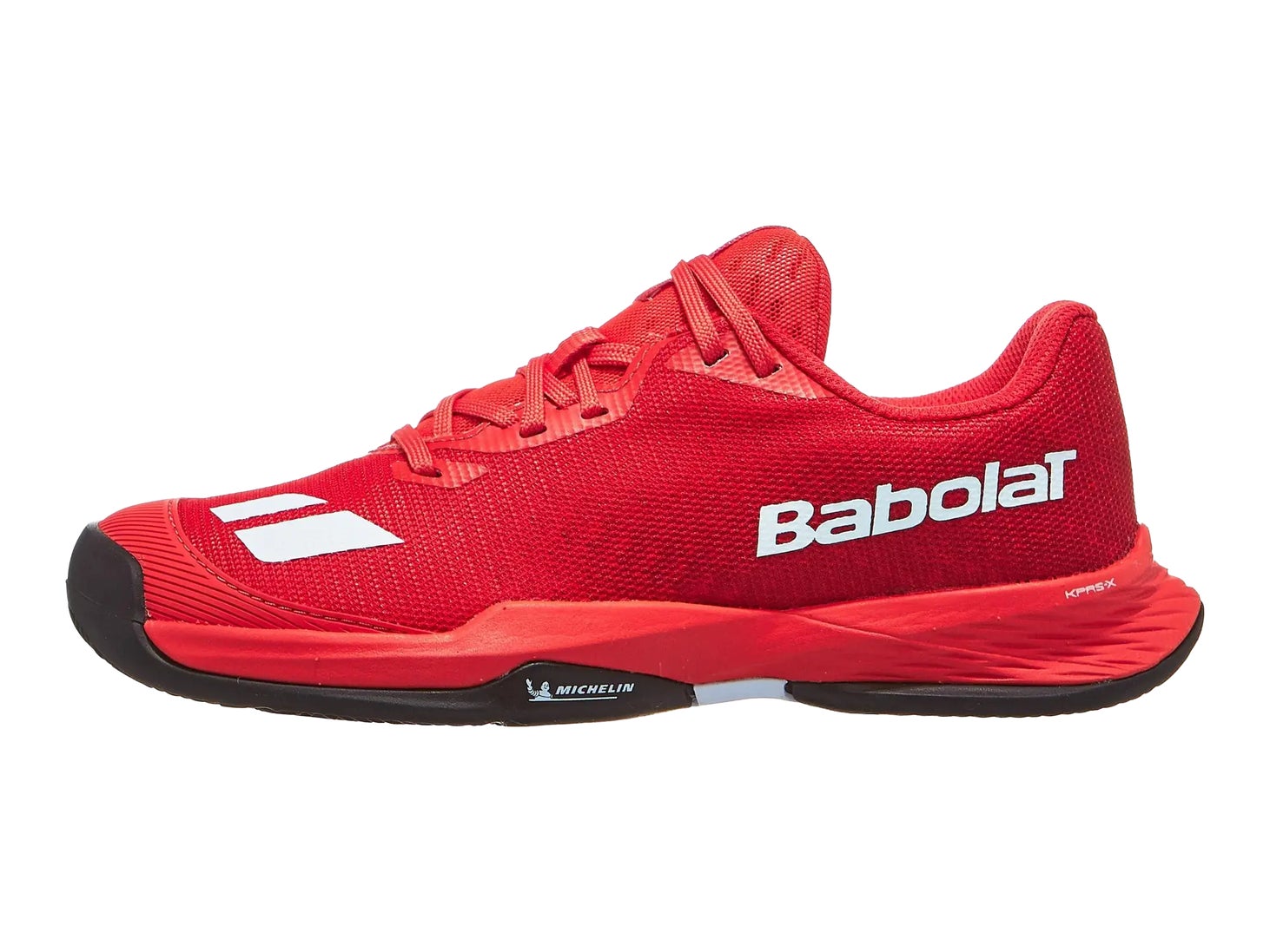 Scarpe Babolat Jet Mach III Cherry Tomato/Bianco Junior - TERRA BATTUTA