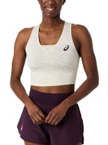 Asics Women's New York Jacquard Crop Top Soft Oat
