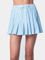 Lucky in Love Women's High Waist Linen Stripe Skirt
