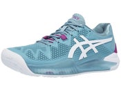 Asics Gel Resolution 8 Smoke Blue/White Womens Shoes