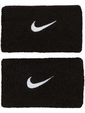 Nike Swoosh Doublewide Wristbands Black/White