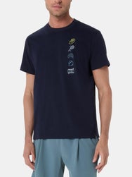 Camiseta manga corta hombre Asics París Game Seasonal Graphic - Azul Marino