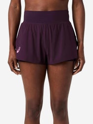 Asics Women's New York Match Laser Cut Short Aubergine