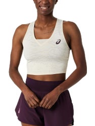 Asics Women's New York Jacquard Crop Top Soft Oat