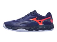 Mizuno Wave Enforce Court 2 Clay Blue/Lava/Wh Men Shoe